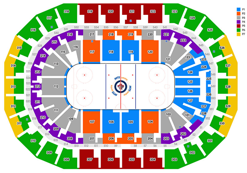 Bell MTS Place Winnipeg MB Seating Chart View