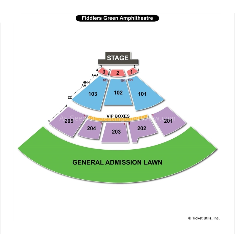 Fiddler s Green Amphitheatre Englewood CO Seating Chart View