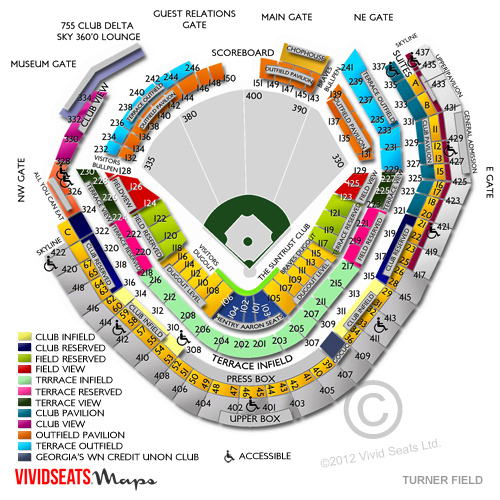 Turner Field Tickets Seating Chart And Event Information