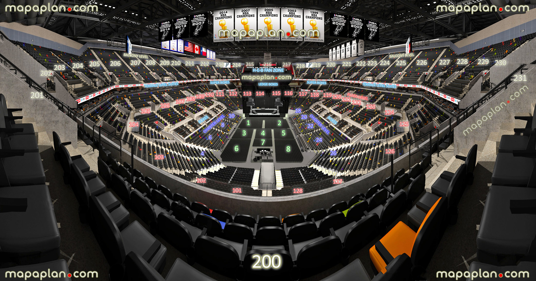 AT T Center Seat Row Numbers Detailed Seating Chart San Antonio