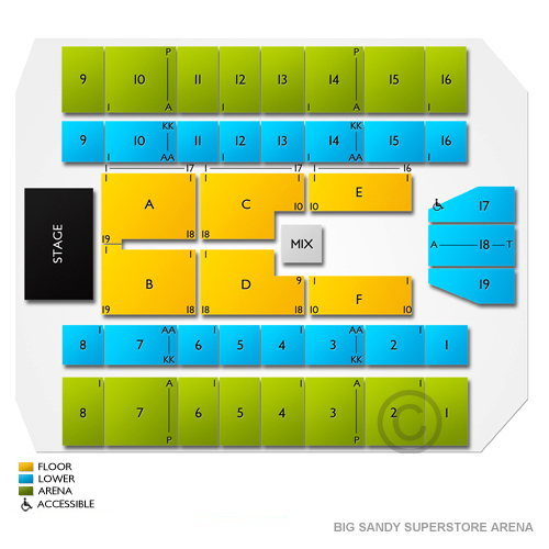 Big Sandy Superstore Arena Seating Chart Vivid Seats