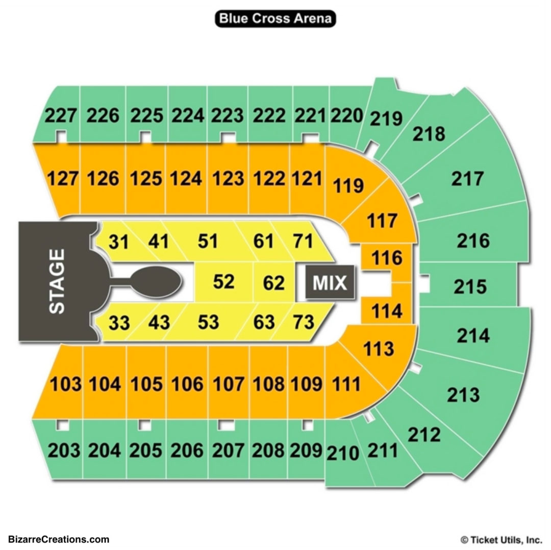 Blue Cross Arena Seating Chart Seating Charts Tickets