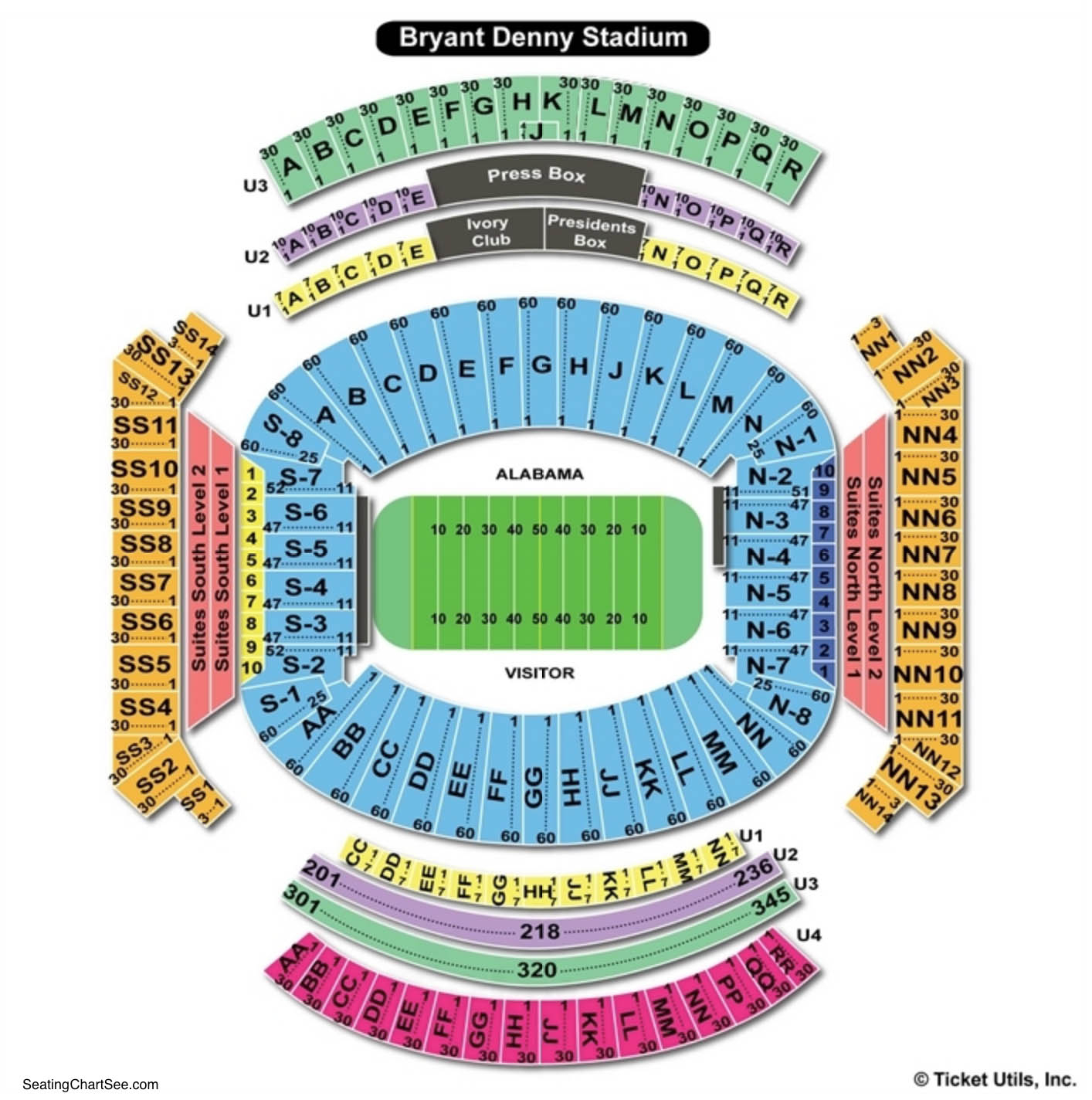 Bryant Denny Stadium Seating Charts Views Games Answers Cheats