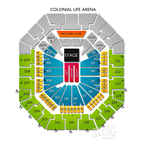 Colonial Life Arena Tickets Colonial Life Arena Information 