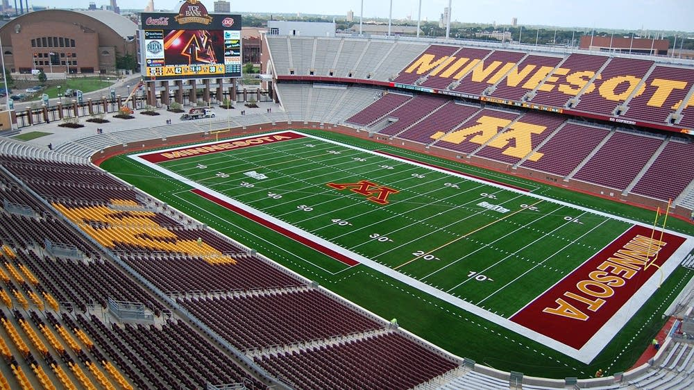 Gophers Football Home Gets New Name Huntington Bank Stadium MPR News