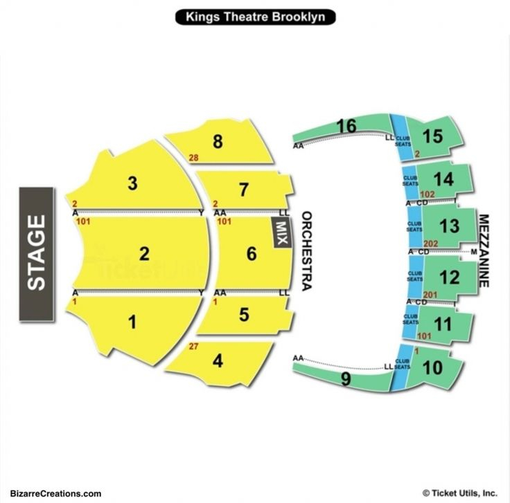 Incredible And Attractive Kings Theatre Brooklyn Seating Chart