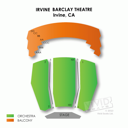 Irvine Barclay Theatre Seating Chart Vivid Seats