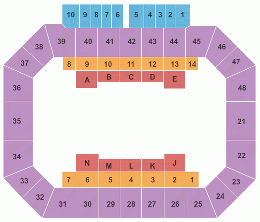 Kay Yeager Coliseum Seating Chart Maps Wichita Falls