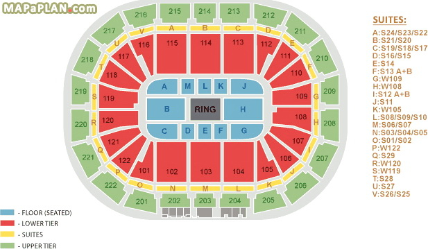 Manchester Arena Seating Plan Detailed Seat Numbers MapaPlan