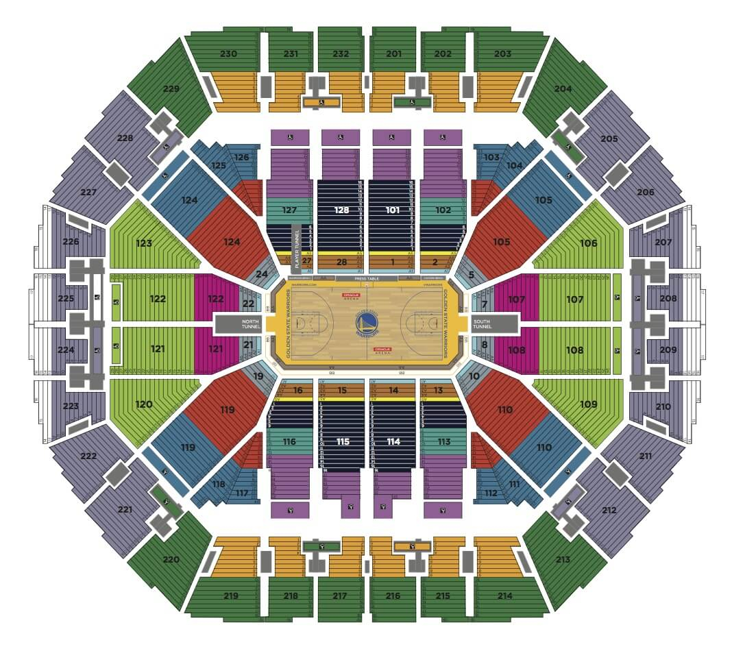 Oracle Arena Oakland CA Seating Chart View