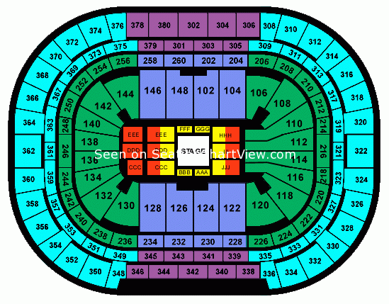 Pepsi Center Denver CO Seating Chart View