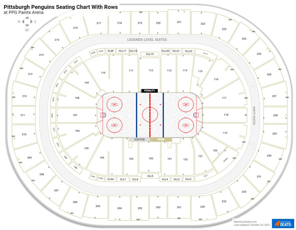Pittsburgh Penguins Seating Charts At PPG Paints Arena RateYourSeats