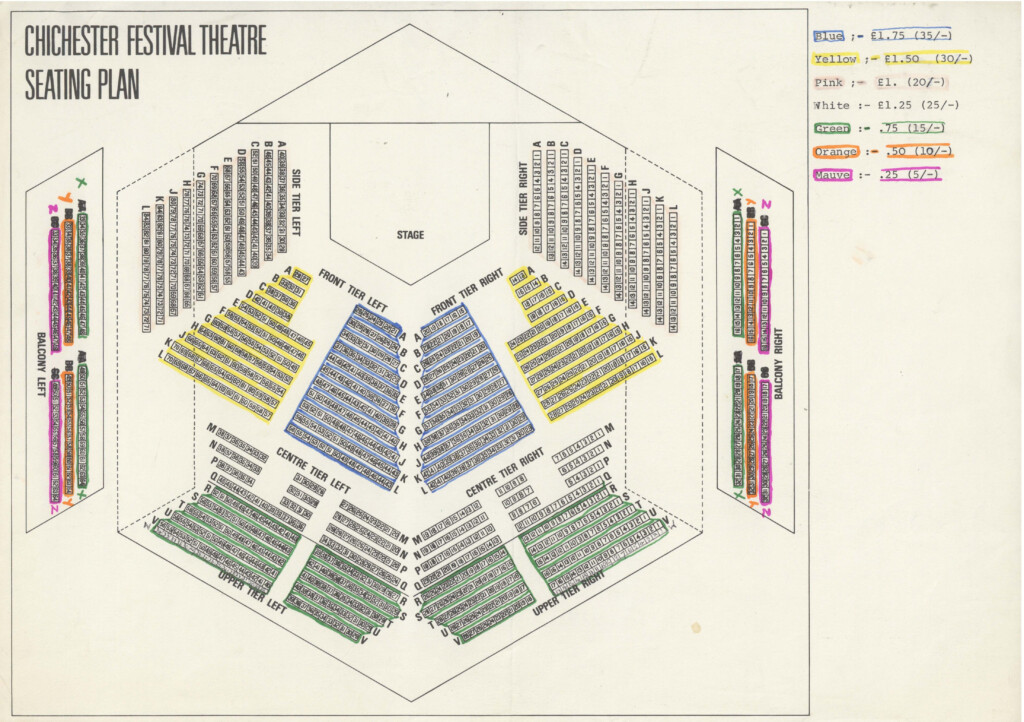 Seating Plan For Festival Theatre Auditorium C 1972 Pass It On ...