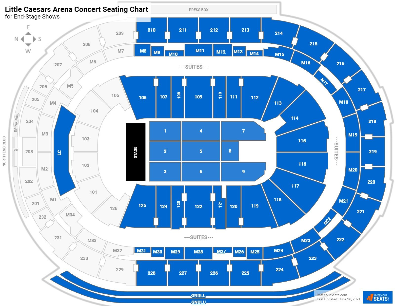 Section 211 At Little Caesars Arena For Concerts RateYourSeats